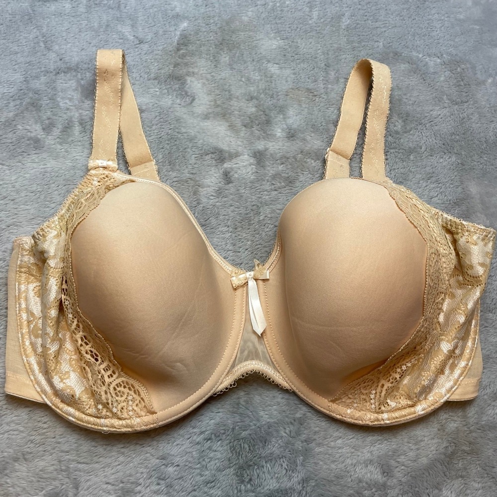 Elomi Womens Amelia Lace Underwire Bra‎ Size 38G Nude EL8740NUE Full Coverage